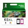 65XL Ink Cartridge Replacement for HP Ink 65 XL (Black and Color Combo Pack) for HP65 5055 5000 5052 5010 5070 5014 3755 3700 3772 2600 3752 2652 2655 2622 2640 Printers BK Tricolor