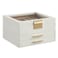 SONGMICS Jewelry Box with Glass Lid, 3-Layer Jewelry Organizer, 2 Drawers, for Big and Small Jewelry, Modern Style, 8 x 9.1 x 5.3 Inches, Valentine's Day Gift, Cloud White and Gold Color UJBC239WT