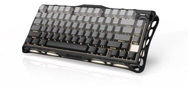 GravaStar Mercury K1 75% Wireless Mechanical Gaming Keyboard, Aluminum Alloy Exoskeleton Design, Gasket Compact Custom Keyboard Hot-Swap Socket, Linear Switches, with RGB Backlit &amp; Frame