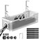 Under Desk Cable Management Tray White, Cinati Cable Management Under Desk No Drill, Cable Tray with Clamp for Desk Wire Management,Desk Cable Management Box for Office, Home - No Damage to Desk