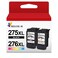 Relcolor Remanufactured Ink Cartridge Replacement for Canon 275XL 276XL 275 276 XL PG275 CL276 (Black Tricolor, 2-Pack) for TS3520 TS3522 TS3500 TR4720 TR4700 TR4722 Printer, Cannon PG-275 CL-276