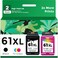 61XL Ink Cartridge 2-Pack Replacement for HP Ink 61 Black Color Combo Pack XL HP61 HP61XL to Envy 4500 5530 4502 4501 officejet 4630 4635 4632 deskjet 1000 1010 1510 2540 3050 3510 2542 3512 Printer