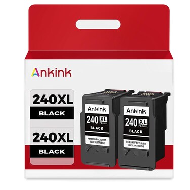 240 Black Compatible Ink Cartridge Replacement for Canon 240 240XL PG 240 XL Ink Cartridges Fit for for MG3600 MG3620 TS5120 TS5100 MG3220 MG3520 MG2120 MX452 MX512 MX532(Black, 2-Pack)
