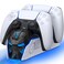 PS5 Controller Charger Station for PlayStation 5 Dualsense Controllers: Fast PS5 Dual Controller Stand Charger Dock-LED PS5 Controller Charging Station Accessories for PlayStation 5 Storage Kit
