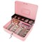 Cash Box with Money Tray and Key Lock, Money Box Safe Locking, Money Saving Lock Box with Money Tray Storage for Cash Register 11.8&quot;x9.45&quot;x3.54
