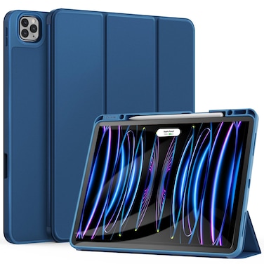 ZtotopCases for iPad Pro 12.9 Inch Case 6th/5th/4th/3rd Generation 2022/2021/2020/2018 with Pencil Holder,Slim Soft TPU Back Tablet Cover+ Auto Sleep/Wake,Support 2nd Gen Pencil Charging,Navy Blue