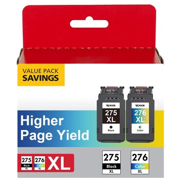 PG-275 XL/CL-276 XL Value Pack Replacement for Cannon Ink 275 276 for Canon 275 and 276 Ink Cartridges Compatible to PIXMA TR4720 TS3522 TR4700 TS3722 TS3500 TS3520 TS3720 TR4722 (2 Pack)