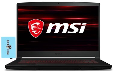 MSI GF63 Thin 12U 15.6" 144Hz Full HD Gaming Laptop (Intel i5-12450H 8-Core, 32GB RAM, 256GB SATA SSD, GeForce RTX 2050, WiFi 6, Bluetooth 5.2, Backlit KB, Win 11 Home) with Hub
