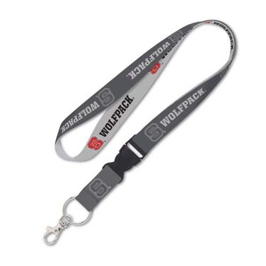 NC State Wolfpack North Carolina State Wolfpack Lanyard with Detachable Buckle, 1" - Grey