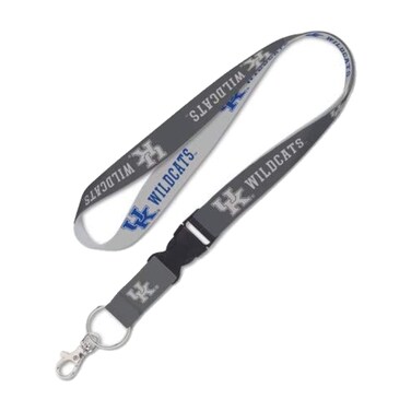Kentucky Wildcats Lanyard with Detachable Buckle, 1" - Grey