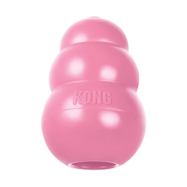 KONG Puppy - Natural Teething Rubber Chew Toy for Dogs - Stuffable Dog Toy for Extended Playtime - Chew &amp; Fetch Toy for Puppies - for Small Puppies - Pink