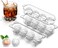 Sorbus Ice Ball Mold Maker - Round Ice Cube Tray for Whiskey &amp; Bourbon - 3D Geometric Design - Sphere Shape Iceball Shaper for Freezer - Great for Cocktails, &amp; Drinks (2 Pack)