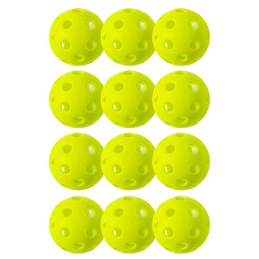 Franklin Sports X-26 Indoor Pickleballs - Indoor Court Balls - USA Pickleball (USAPA) Tournament Approved - 12 Pack Inside Balls - Lime Green