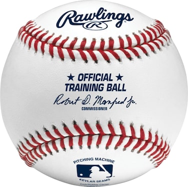 Rawlings   FLAT SEAM Pitching Machine Training Baseballs   ROPM   Leather Cover   Durable Kevlar Seam   12 Count