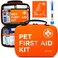 ARCA PET Dog First Aid Kit   Vet Approved Dog &amp; Cat Emergency Supplies with Thermometer, Muzzle, Tick Removal, Flashlight, Mini Pouch, and Comprehensive Care Guide for Travel and Outdoor Use