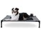 K&amp;H Pet Products Outdoor Elevated Dog Cot, Breathable Cooling Elevated Cot Hammock Pet Bed for Large Dogs, Washable Mesh Cover, Raised Metal Frame, Collapsible, Portable - Large 42 X 30in Gray