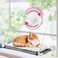 Cat Window Perch, Cat Hammock Window Seat w/Free Fleece Blanket 2025 Latest Screw Suction Cups Extra Large Sturdy Cat Bed Cat Resting Seat Hold Two Large Cats White Indoors (One Extra Suction Cup