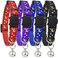 Cat Collar Stars and Moon, 4-Pack, Reflective with Bell, Solid &amp; Safe Collars for Cats, Nylon, Kitty Collars, Pet Collar, Breakaway Cat Collar