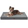 Tail Stories Orthopedic Dog Bed for Large Dogs, Big Waterproof Dog Crate Bed Washable Dog Bed for Large Sized Dog with Egg Crate Foam Pet Bed Mat, Removable Oxford Cooling Cover, Grey
