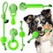 SQBG Puppy Toys 5 Pack for Energetic Puppy,Durable Puppy Chew Toys High Density Rubber and Rope Combined,Puppy Teething Toys Fun Multiple Play for Release Excess Energy
