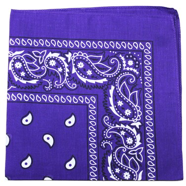 3 Pack Mechaly Dog Bandana Neck Scarf Paisley Cotton Bandanas - Any Pets (Purple)