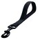 Short Nylon Dog Lead - Heavy Duty Padded Handle - Reflective Black, 12 Inch for Large &amp; Medium Dogs