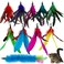 CATENESS Cat Feather Toy Refill Cat Feathers Wand Replacement, 10 PCS Feather Cat Toy Refills, Interaction Feather Cat Toy for Indoor Cats