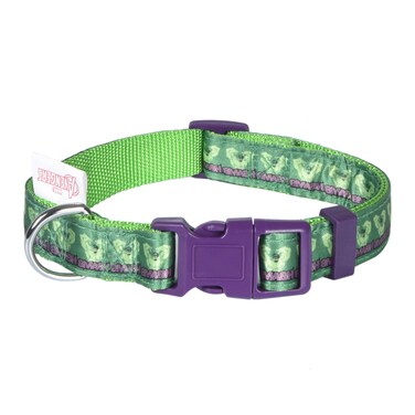 Marvel Comics The Hulk Dog Collar, Large Green &amp; Purple   Officially Licensed Marvel The Incredible Hulk Dog Collar   Large Dog Collar for Large Dogs with D-Ring, Cute Dog Apparel &amp; Accessories