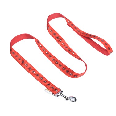 Marvel Comics 4 Foot (48 inch) Cute Spiderman Logo Dog Leash Easily Attaches to Any Dog Collar or Harness   Red