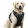 rabbitgoo Dog Harness No Pull with 2 Leash Clips, Adjustable Soft Padded, Reflective Oxford No Choke Pet Vest with Easy Control Handle for Large Dogs, Black, L
