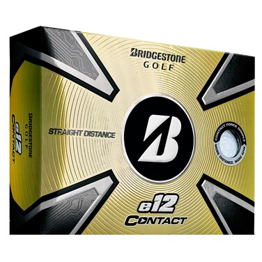 2023 Bridgestone Golf e12 Contact Golf Balls, White, Dozen