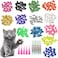 YMCCOOL 100pcs Cat Nail Caps/Tips Pet Cat Kitten Paws Covers Control Paws of 10 Nails Caps and 5Pcs Adhesive Glue 5 Applicator with Instruction