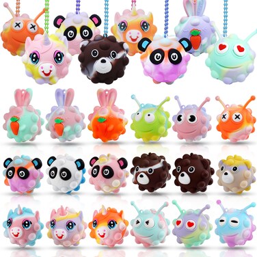 KissFree 18 PACK Animal Pop Balls Party Favors for Kids,3D Pop Balls Its Fidget Toys,Birthday Gifts for Boys &amp; Girls,Goodie Bag Stuffers,Pinata Stuffers,Carnival Prizes,Treasure Box Toys,Kids Prizes