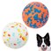 CyperGlory 2 Pack Indestructible Dog Tennis Balls for Aggressive Chewers: Interactive Pet Toys, Herding and Jolly Ball for Dogs, Durable, Bouncy, and Water Toy Fetch Balls (White, Orange)