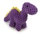 goDog Checkers Just for Me Dinos Bruto Squeaky Plush Dog Toy, Chew Guard Technology - Purple, Mini
