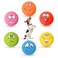 HOLYSTEED Latex Dog Squeaky Toys Rubber Soft Dog Toys Chewing Squeaky Toy Fetch Play Balls Toy for Puppy Small Pets Dog 6pcs for Mini, Small Breeds, 2.28"*2.28"*1.30