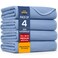 Utopia Bedding Washable Underpads 34" x 36" (Pack of 4), Waterproof Reusable Heavy Absorbency Incontinence Bed Pads for Adults, Kids, Elderly and Pets, Bedwetting Pads for Sofa and Couch (Blue)