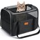 Morpilot Cat Carrier Soft - Portable Pet Carrier for Small or Medium Cats, Dogs and Puppy up to 14lbs, Airline Approved Dog Carrier with Safety Buckle - 16.0 x 10.4 x 11.2 Inch (Dark Gray)