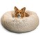 Best Friends by Sheri The Original Calming Donut Dog and Cat Bed in Shag Fur, Taupe, Medium, 30x30