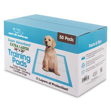 Best Pet Supplies Puppy Training Pee Pads Extra Large 50 Count (36 x 27.5) - Dog Potty Pads XL - Absorbent Indoor Potty Training Pads for Dogs - Puppy Pee Pads for Whelping - Large Wee Wee Pads