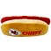 Pets First NFL Kansas City Chiefs HOT Dog Plush Dog &amp; CAT Squeak Toy - Cutest HOT-Dog Snack Plush Toy for Dogs &amp; Cats with Inner Squeaker &amp; Beautiful Football Team Name/Logo 8 x 5 x 3 Inches