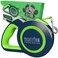 Mighty Paw Retractable Dog Leash 2.0   16' Heavy Duty Reflective Nylon Tape Lead for Pets up to 0-50 lbs. Tangle Free Design W/One Touch Quick-Lock Braking System &amp; Anti-Slip Handle (Green/Lite)