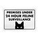 Premises under 24 Hour Feline Surveillance - Funny Cat Sign, Metal - 8" x 12" - Cat Signs for Home Decor, Gift for Cat Lovers, Cat Warning Sign, Cat Lady Sign - ENVISIONED Signage