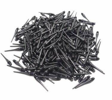 ROOBEEO 2BA Thread Plastic Tip Dart Points 300 Pack Soft Dart Tips Replacement Dart Accessories-Black