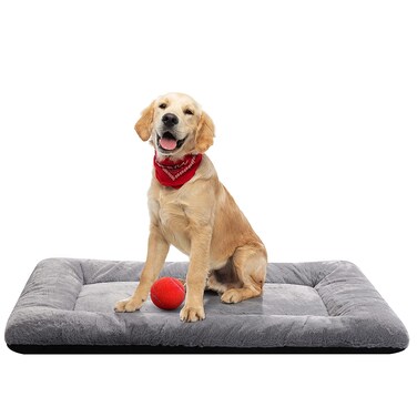 Dog Beds Crate Pad for Medium/Large Dogs Fit Metal,Ultra Soft, Washable &amp; Anti-Slip Kennel Pad for Dogs Cozy Sleeping Mat,Gray 36inch