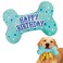 PrimePets Dog Birthday Toys, Plush Dog Squeaky Toys, Dog Birthday Party Supplies, Stuffed Puppy Chew Toys for Small Medium Large Dogs, Bone Pet Toys
