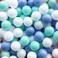MoonxHome Ball Pit Balls for Toddlers, BPA Free Crush Proof Plastic Toy Balls for Ball Pit, Children's Pool Water Toys, Ideal Gift for Christmas Balls for Play Tent 2.15" Pack of 100 White&amp;Green&amp;Blue