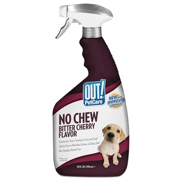 OUT! PetCare No Chew Bitter Cherry Flavor - Deterrent for Puppy Training to Discourage Licking and Chewing - 32 oz