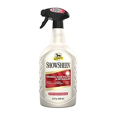 Absorbine ShowSheen Hair Polish &amp; Detangler 32oz Spray Bottle, Horse and Dog Coat, Mane and Tail, Instant Detangling &amp; Reduces Hair Breakage for Healthy Grooming &amp; Radiant Shine