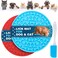 MooonGem Dog Lick Pad, Pet Bathing Grooming Distraction Wall Mounted Silicone Slow Feeder Mat with Strong Suction, 2 Pack